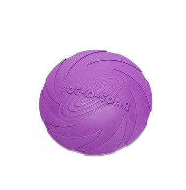 Color: Purple, Size: S - Dog toy rubber frisbee is safe, non-toxic, size, multicolor, optional pet training supplies.