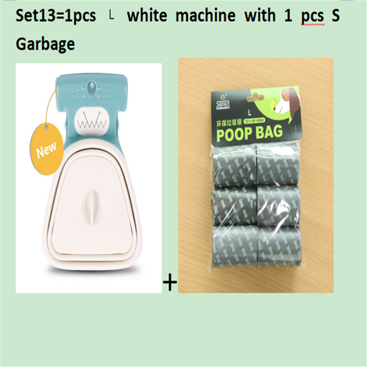 Color: Set 13, Size: WhiteLXS - Dog Pet Travel Foldable Pooper Scooper With 1 Roll Decomposable bags Poop Scoop Clean Pick Up Excreta Cleaner Epacket Shipping