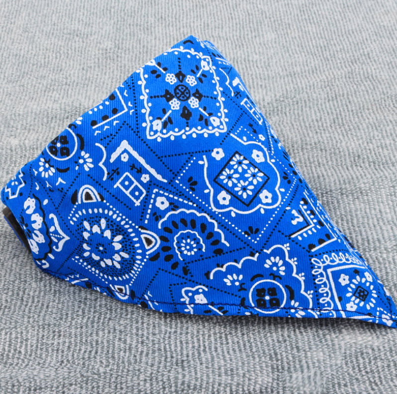 Color: blue, Length (CM): XS - Neck Scarf Bandana Collar Neckerchief Adjustable Pet Dog Puppy Cat Pet Supplies