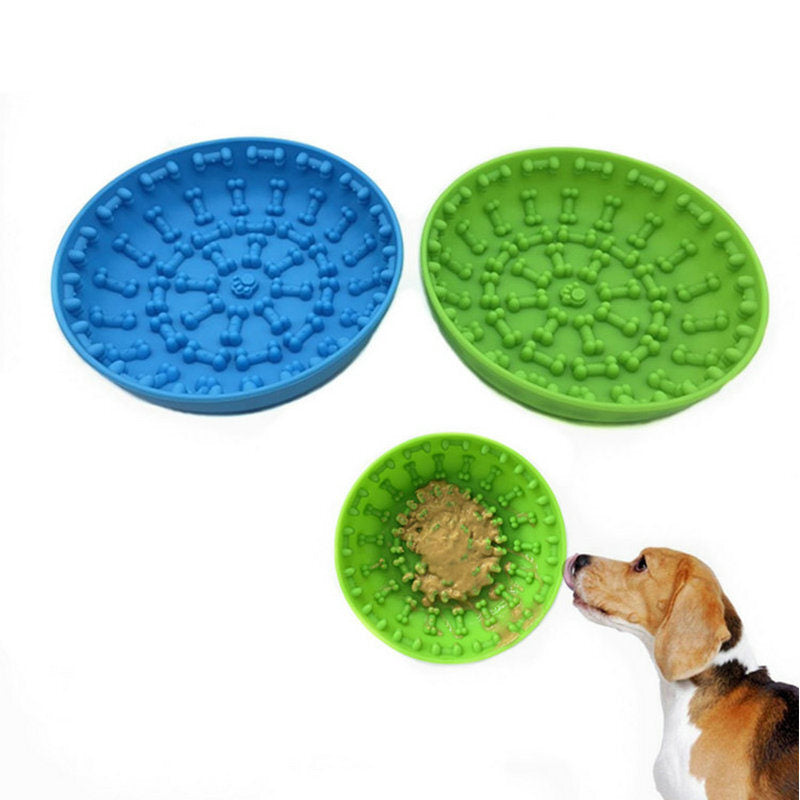 Pet Dog Slow Bowl Feeder Bowls with Suction Cup, Interactive for Boredom Anxiety Reduction, Distractor Toy, Preventing Choking Healthy Bone Design Bowl